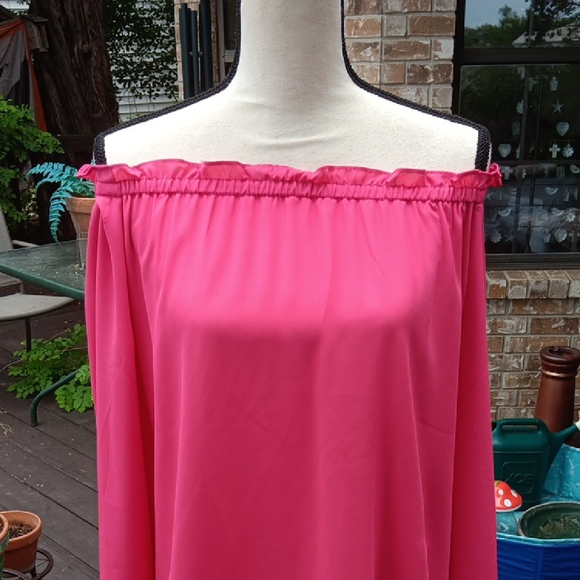 Talbots Fuchsia Ruffle Blouse - Picture 9 of 10